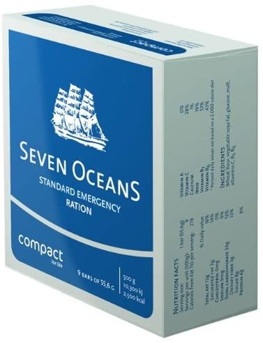 Seven Oceans Notration 24 x 500g - Langzeitnahrung für Outdoor-, Überlebens- und Notfallsituationen