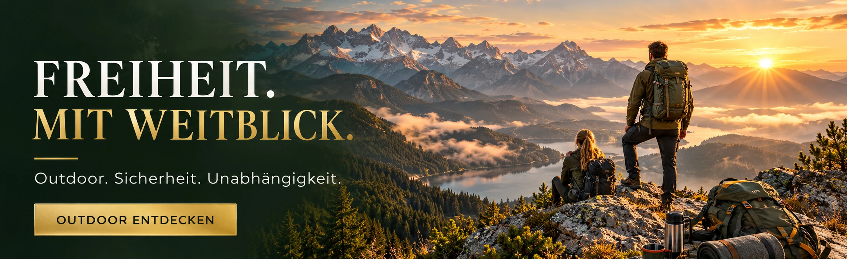 FREIHEIT. MIT WEITBLICK. Outdoor. Sicherheit. Unabhängigkeit. Outdoor entdecken.
