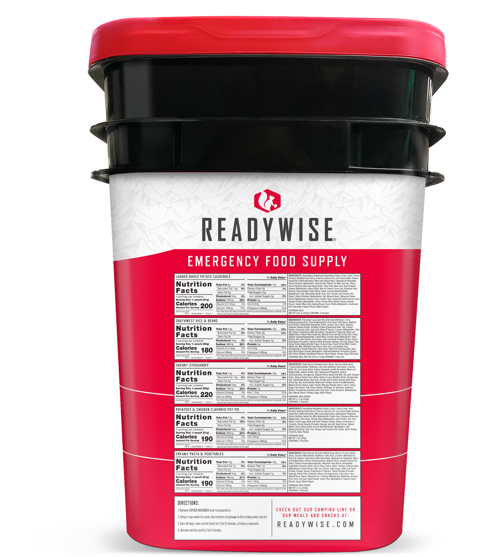 ReadyWise "Entree Bucket" 120 Portionen 