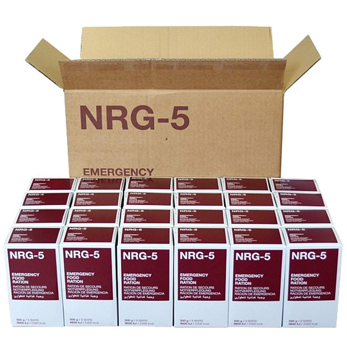 Das bekannte NRG-5 | 24 x 500 Gramm Großverpackung Notverpflegung Emergency Food