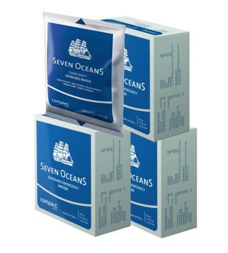 Seven Oceans Emergency Food Rations and Water For Survival 1500g + 500ml Seven Oceans Emergency Food Rations and Water For Survival 1500g + 500ml