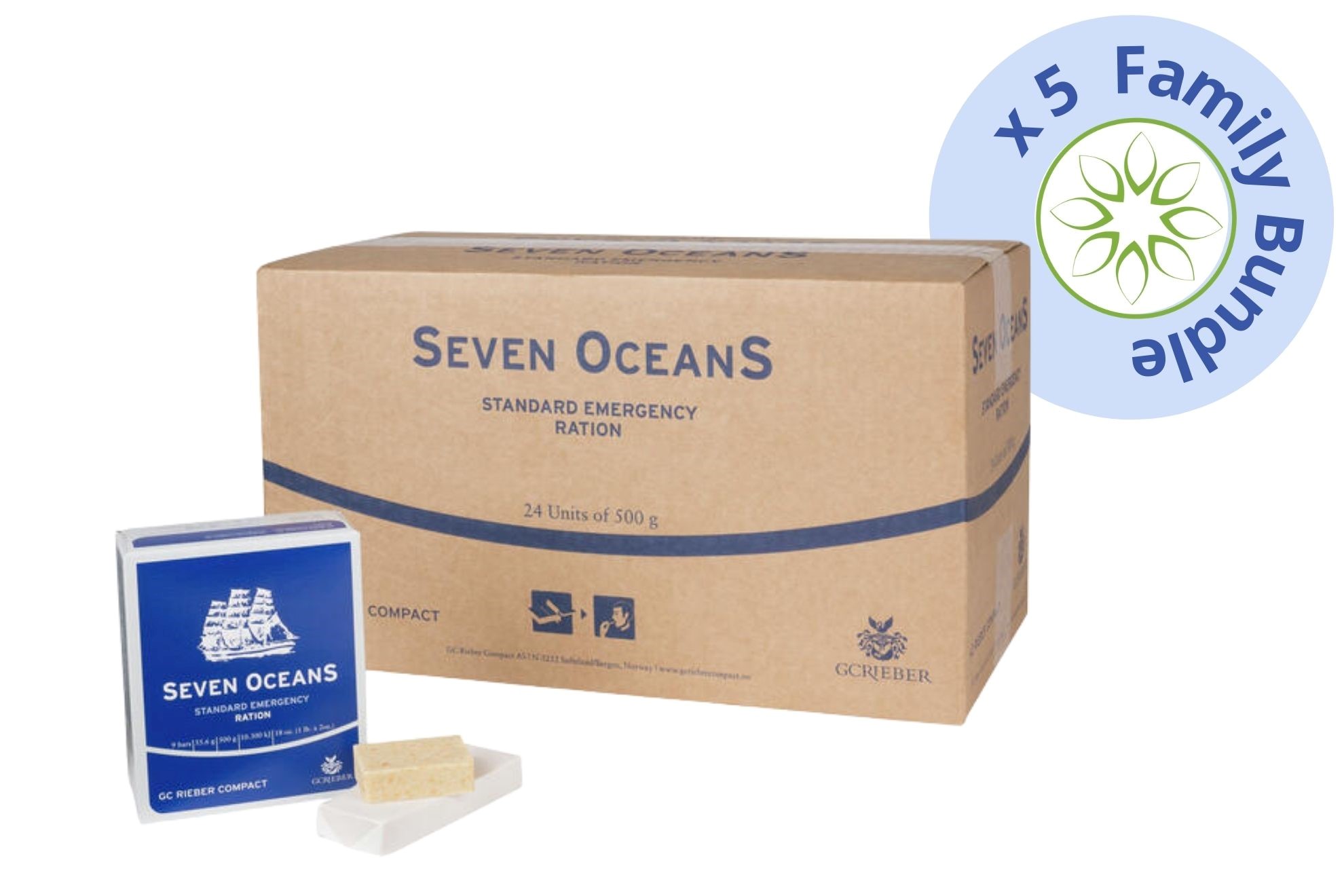 Familienpaket 5x Seven Oceans Emergency Ration 24 x 500g